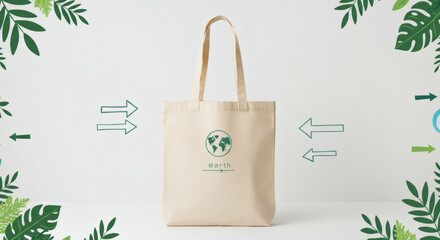 Eco-friendly tote bag promoting Earth Day awareness  