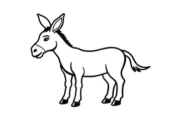 Obraz premium donkey cartoon isolated on white