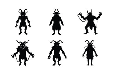 Krampus silhouette vector  Bundle 