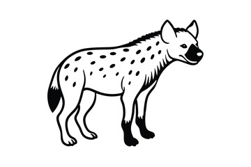 Obraz premium vector illustration of a white hyena