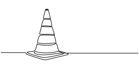 continuous line vector illustration design
traffic cone, one line continuous drawing traffic cone, Road cone line continuous drawing vector. One line Road cone vector background. Road cone icon. 