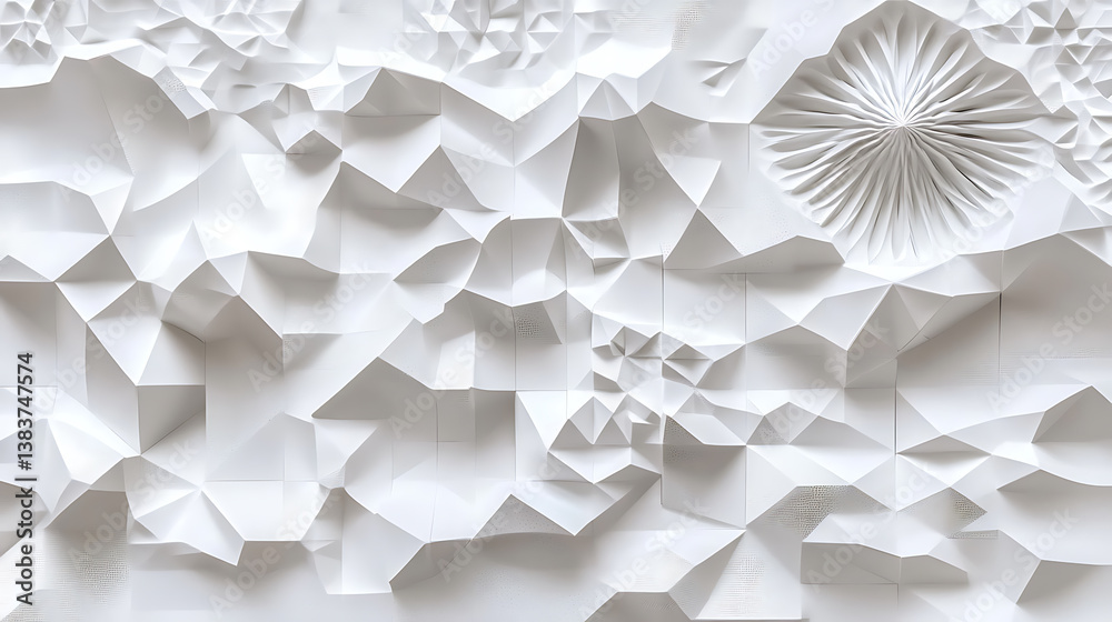Poster white abstract wallpaper background with geometric patterns