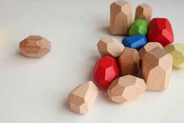 Colorful Wooden Polyhedron Toys – Natural Eco-Friendly Play