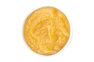 Apple puree natural ingredient tasty fresh gourmet food background table rustic food top view copy space