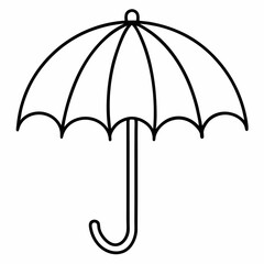 Umbrella or Rain Shield Outline Coloring Book Page