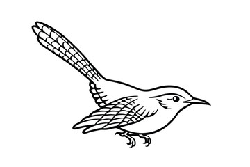 Fototapeta premium hand drawn illustration of a bird