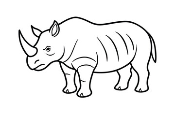 Fototapeta premium rhino vector illustration