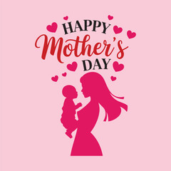 happy mother's day (Woman hold her baby )
