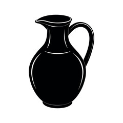 Simple Jug Silhouette Vector Design

