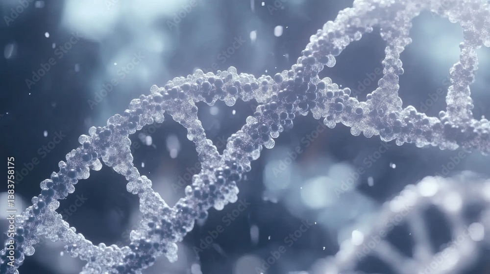 Poster exploring dna structure and function laboratory scientific visualization microscopic environment dyn