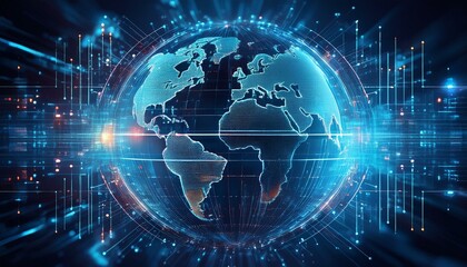 Obraz premium digital world wide web