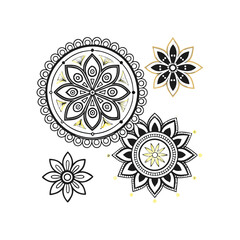 sophisticated collection of mandala designs with intricate details and symmetrical patterns