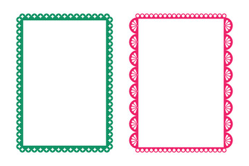 Mexican vector frames for fiesta, Cinco de Mayo. Set of festive frames for banners, cards, photo frames.