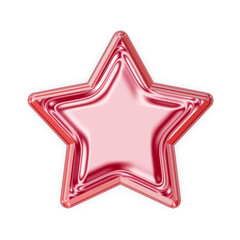 3d red star icon
