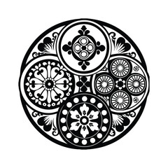 sophisticated collection of mandala designs with intricate details and symmetrical patterns