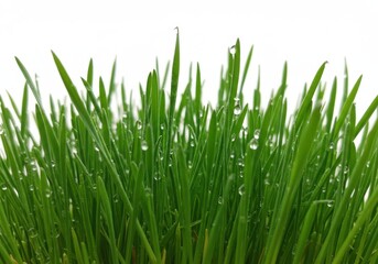 Fresh green grass vibrant lawn