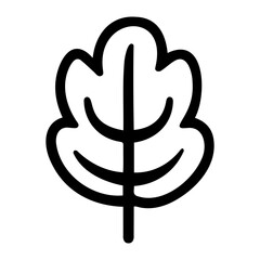 Obraz premium Simple line drawing of a leaf silhouette 