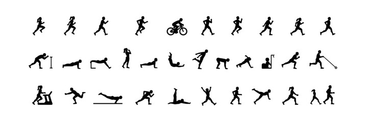Silhouette Fitness and Activity Icons