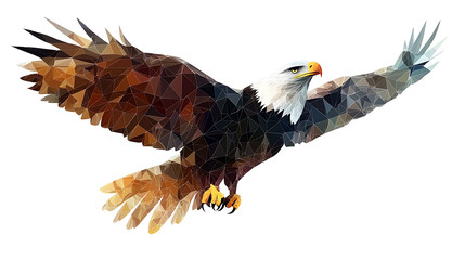 Obraz premium View of majestic 3d eagle
