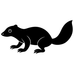 A rat silhouette vector illustration on white background