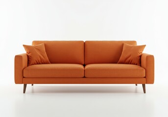 Modern orange sofa minimalist design