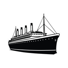 Fototapeta premium silhouette of a ship Taitanic 