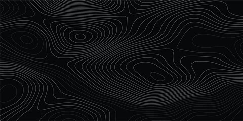 Fototapeta premium Background of the wavy topographic map background. Topography relief and topographic map wave line contour background. Geographic abstract grid.