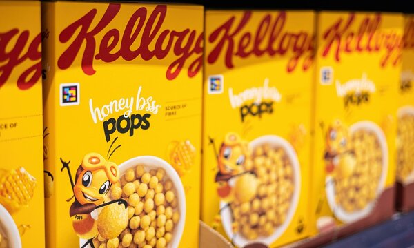 Kellogg s Honey Bss Pops Cereal with Playful Branding - FRANKFURT, GERMANY - MARCH 21, 2025