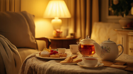 Cozy Tea Time Still Life At Home