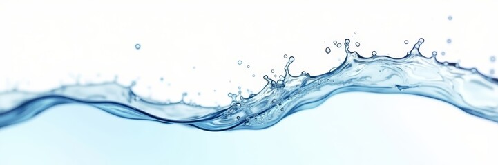 Delicate Water Surface Ripple and Fresh Splash