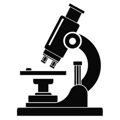 Microscope illustration showing a scientific research tool used in laboratories and medical experiments