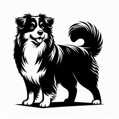 Obraz premium Australian Shepherd Silhouette
