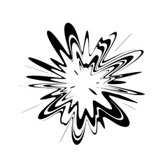 Abstract Explosion: Black and White Ripple Design on Gradient