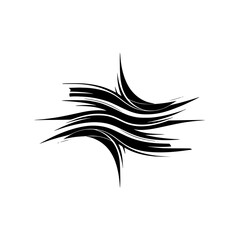 Abstract Flowing Lines, Modern Design Element, Gradient Black and White
