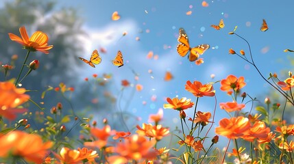 Obraz premium Beautiful Colored flowers with blurry background wallpaper vase nature