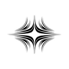 Abstract Starburst Design in Gray, Minimalist, Vector Graphic
