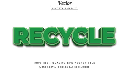 Recycle text editable 3d style effect