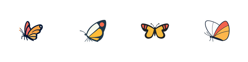 Colorful Butterflies Design with Vibrant Aesthetic