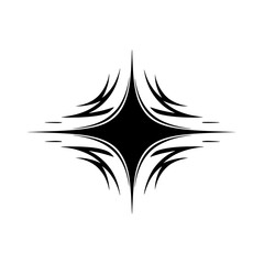 Geometric Tribal Starburst Vector Illustration