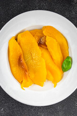 Pepper baked vegetable tasty fresh gourmet food background table rustic food top view copy space