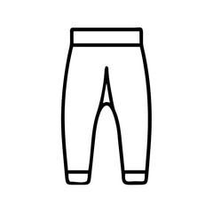 Outline illustration of yoga pants leggings for fitness apparel and fashion design vector graphic 