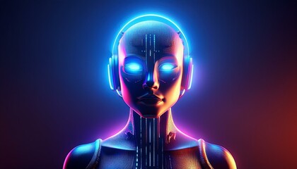 human head in binary code