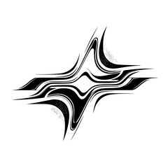 Abstract Starburst Design in Geometric Lines, Vector Illustration