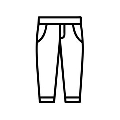 Outline pants vector icon illustration for fashion apparel clothing design and style guide template 