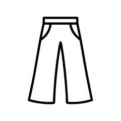 Outline pants vector graphic apparel clothing fashion garment trousers design illustration template 