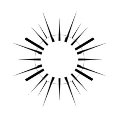 Abstract Radial Burst Design in Gray Tones