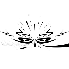 Abstract Black and White Burst: Geometric Design on Gray Background