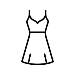 Shop stylish summer dress outline vector icon for women fashion apparel and clothing summer collection online now