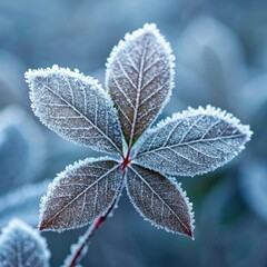 Frosted Leaf in Winter