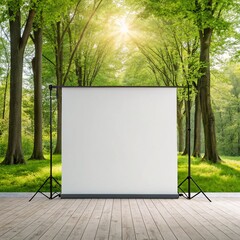 Blank screen in a forest